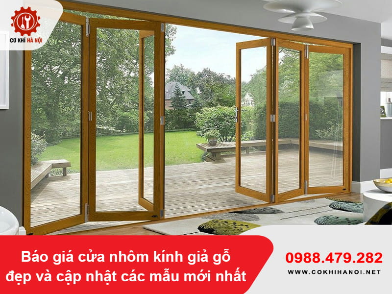 Báo giá cửa nhôm kính giả gỗ đẹp và 30+ mẫu mới nhất