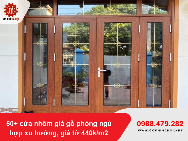 50+ cửa nhôm giả gỗ phòng ngủ hợp xu hướng, giá từ 440k/m2