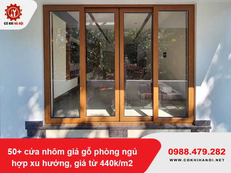 50+ cửa nhôm giả gỗ phòng ngủ hợp xu hướng, giá từ 440k/m2