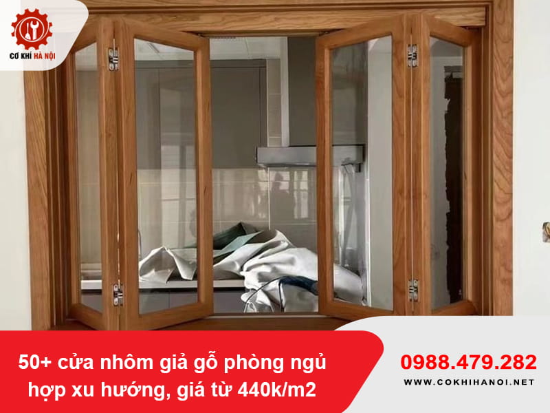 50+ cửa nhôm giả gỗ phòng ngủ hợp xu hướng, giá từ 440k/m2