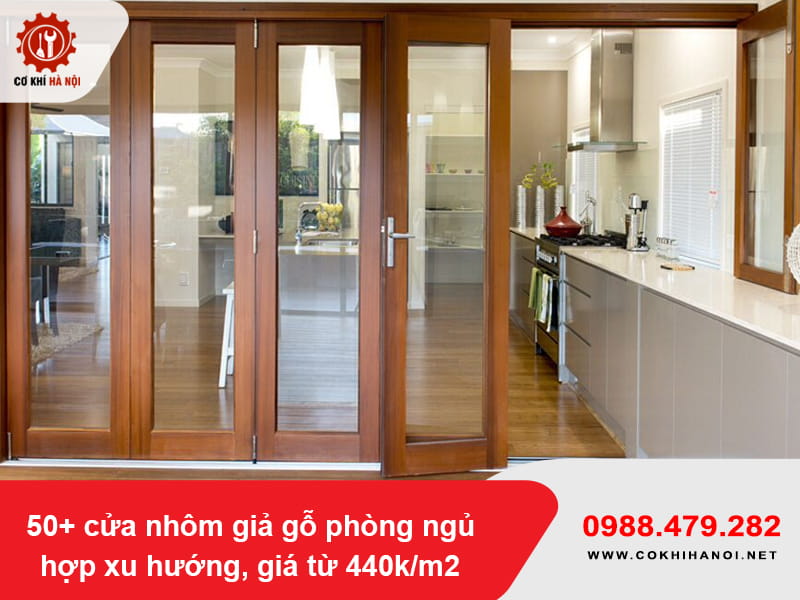 50+ cửa nhôm giả gỗ phòng ngủ hợp xu hướng, giá từ 440k/m2