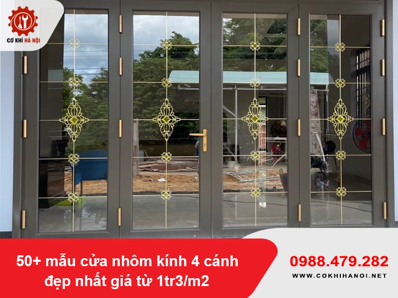 50+ mẫu cửa nhôm kính 4 cánh đẹp nhất giá từ 1tr3/m2