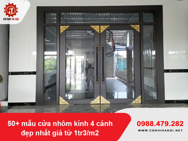 50+ mẫu cửa nhôm kính 4 cánh đẹp nhất giá từ 1tr3/m2