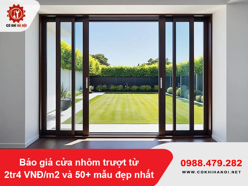 Báo giá cửa nhôm trượt từ 2tr4 VNĐ/m2 và 50+ mẫu đẹp nhất