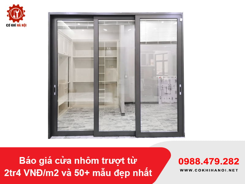 Báo giá cửa nhôm trượt từ 2tr4 VNĐ/m2 và 50+ mẫu đẹp nhất