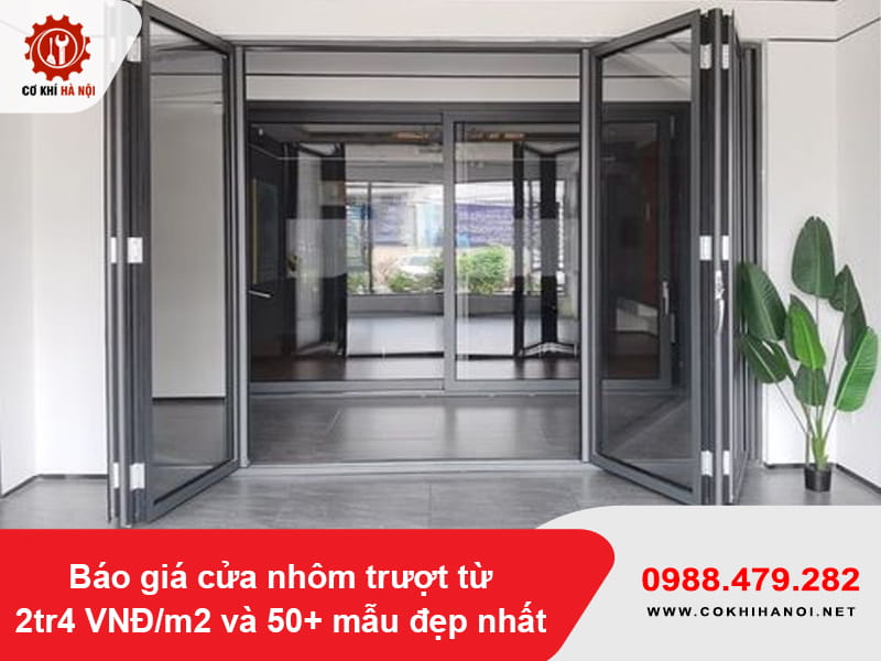 Báo giá cửa nhôm trượt từ 2tr4 VNĐ/m2 và 50+ mẫu đẹp nhất