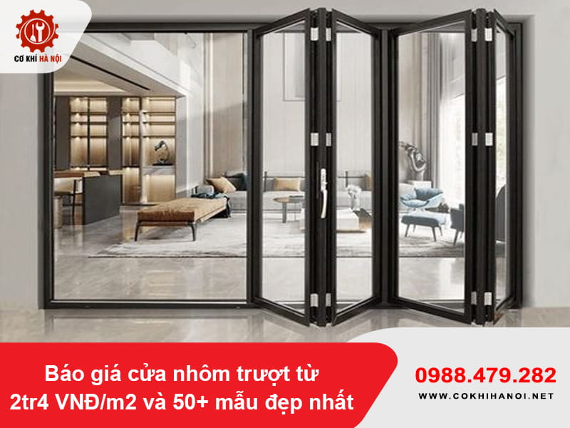 Báo giá cửa nhôm trượt từ 2tr4 VNĐ/m2 và 50+ mẫu đẹp nhất