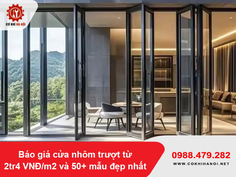 Báo giá cửa nhôm trượt từ 2tr4 VNĐ/m2 và 50+ mẫu đẹp nhất