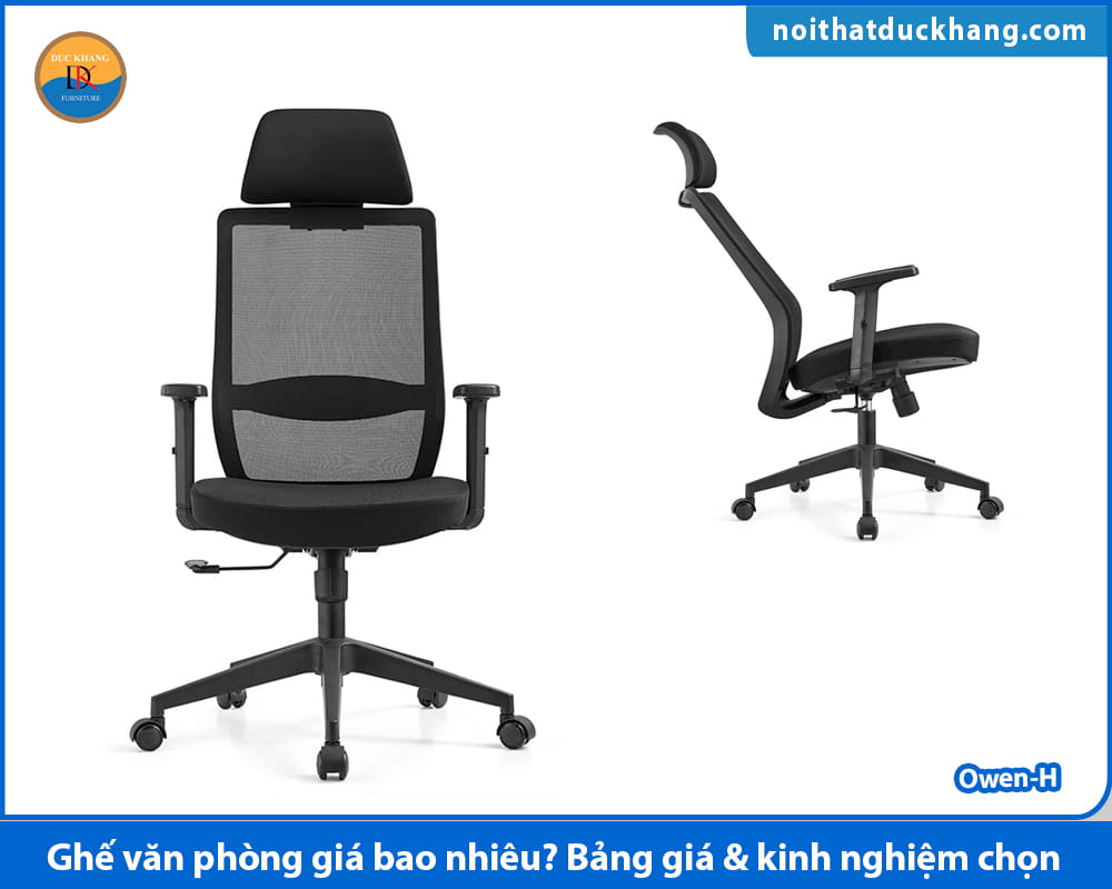 Ghế văn phòng giá bao nhiêu? Bảng giá & kinh nghiệm chọn