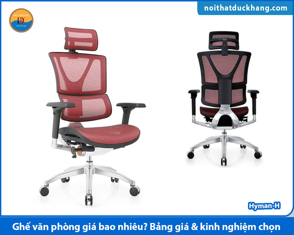 Ghế văn phòng giá bao nhiêu? Bảng giá & kinh nghiệm chọn