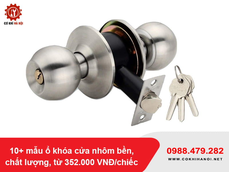 Ổ khóa cửa nhôm tròn