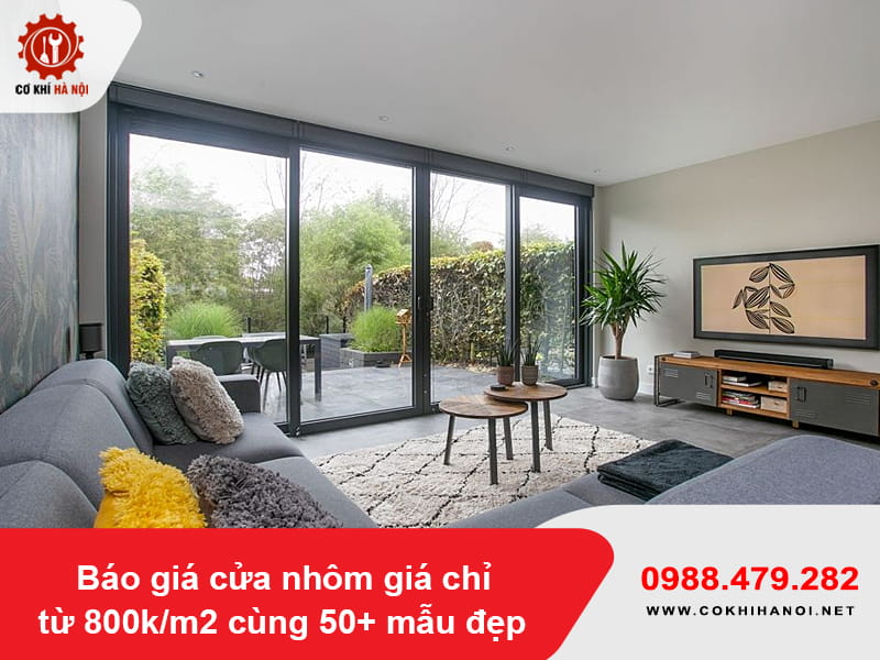 Báo giá cửa nhôm giá chỉ từ 800k/m2 cùng 50+ mẫu đẹp 2026