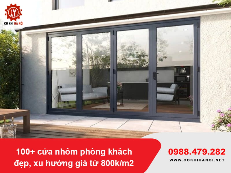 100+ cửa nhôm phòng khách đẹp, xu hướng giá từ 800k/m2