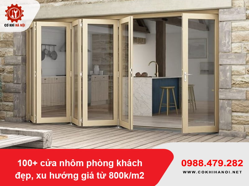 100+ cửa nhôm phòng khách đẹp, xu hướng giá từ 800k/m2
