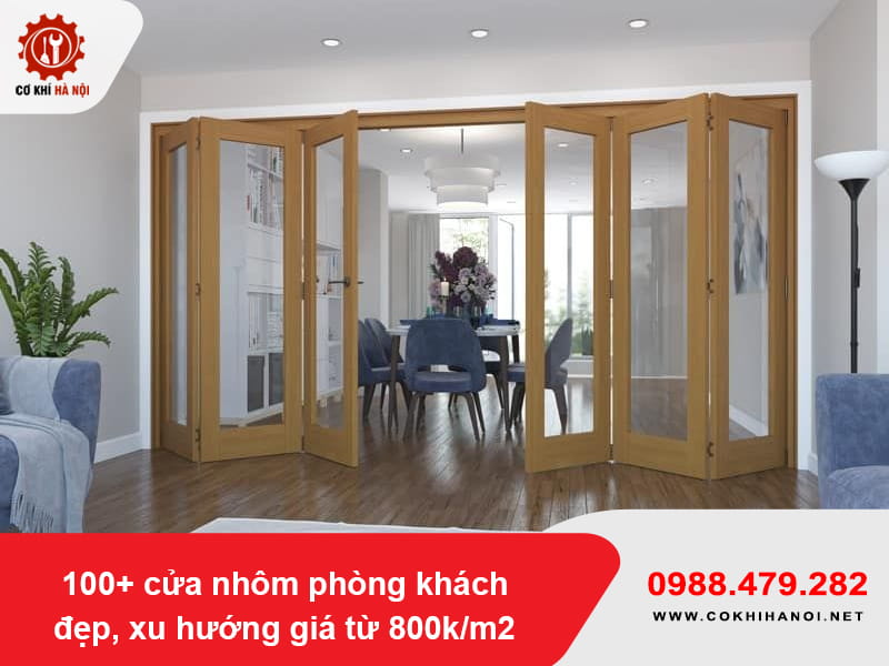 100+ cửa nhôm phòng khách đẹp, xu hướng giá từ 800k/m2
