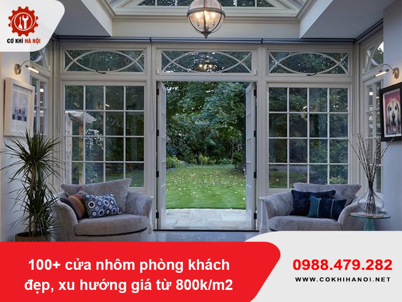 100+ cửa nhôm phòng khách đẹp, xu hướng giá từ 800k/m2