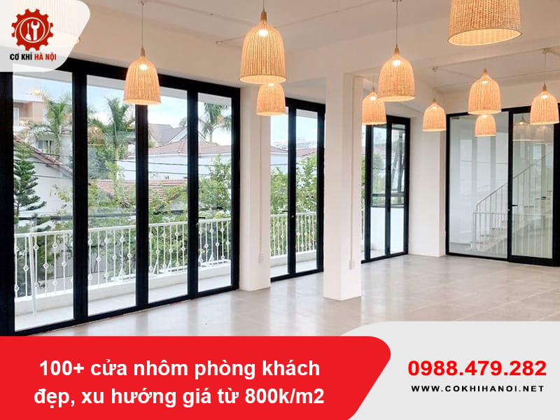 100+ cửa nhôm phòng khách đẹp, xu hướng giá từ 800k/m2