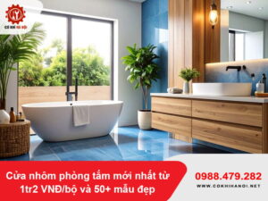 Cửa nhôm phòng tắm mới nhất từ 1tr2 VNĐ/bộ và 50+ mẫu đẹp