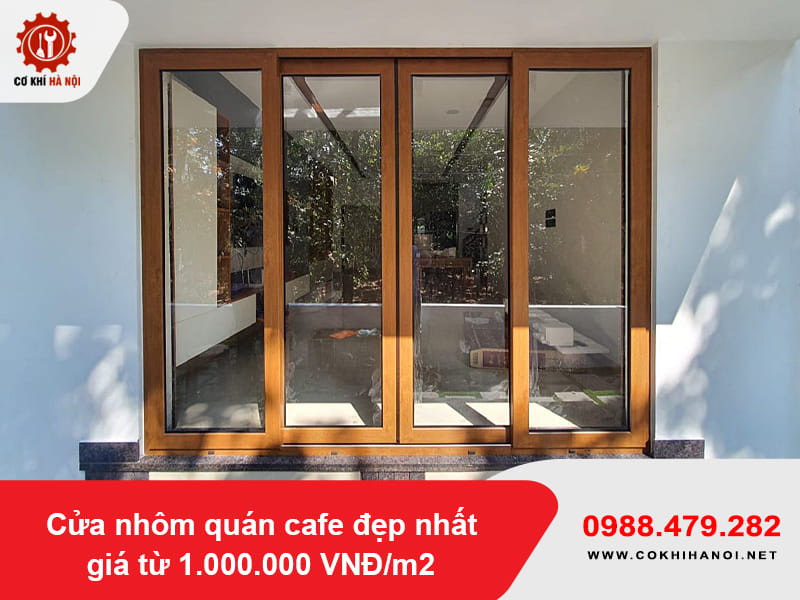 Cửa nhôm quán cafe đẹp nhất giá từ 1.000.000 VNĐ/m2