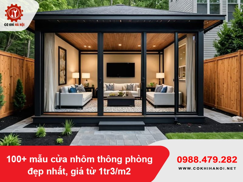 100+ mẫu cửa nhôm thông phòng đẹp nhất, giá từ 1tr3/m2