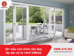20+ mẫu cửa nhôm xếp đẹp, lắp đặt chỉ từ 14tr5 VNĐ/bộ