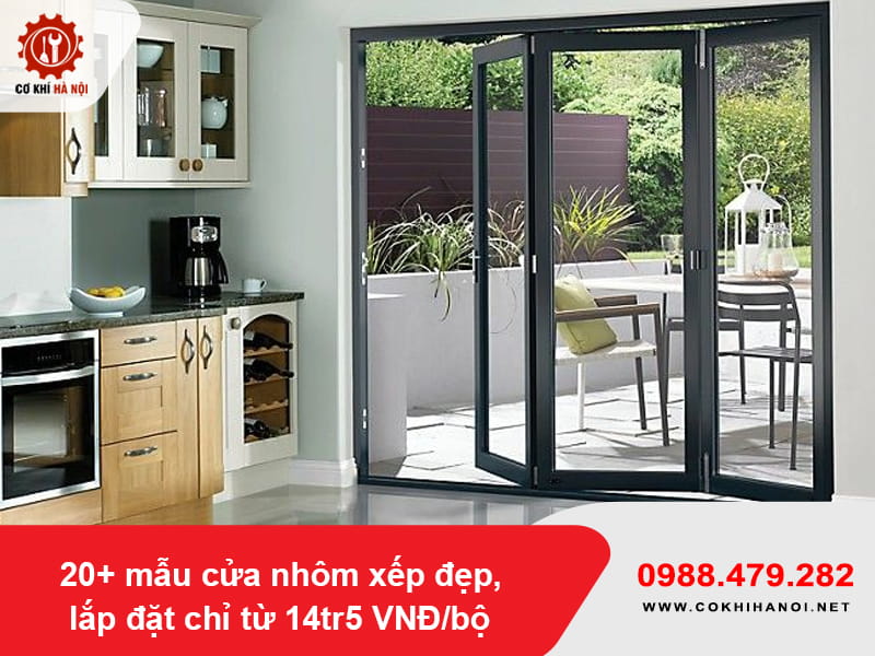 20+ mẫu cửa nhôm xếp đẹp, lắp đặt chỉ từ 14tr5 VNĐ/bộ