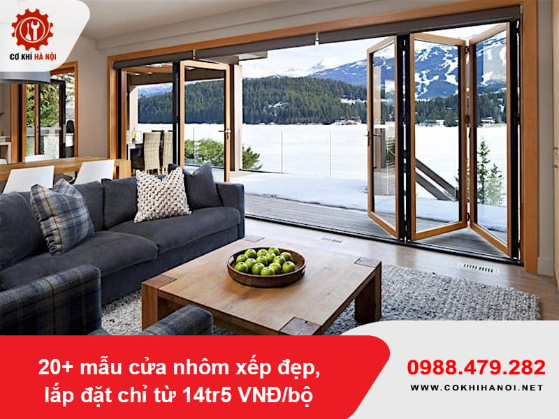 20+ mẫu cửa nhôm xếp đẹp, lắp đặt chỉ từ 14tr5 VNĐ/bộ