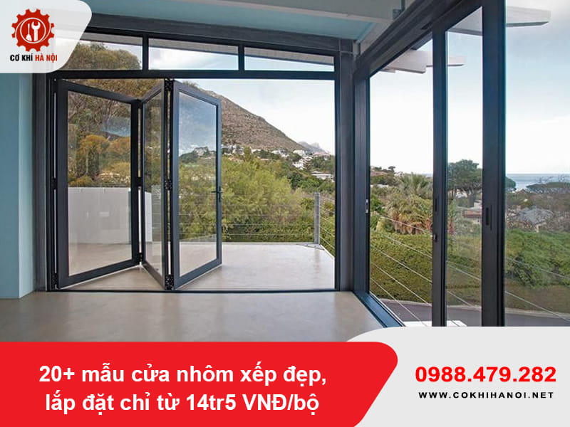20+ mẫu cửa nhôm xếp đẹp, lắp đặt chỉ từ 14tr5 VNĐ/bộ