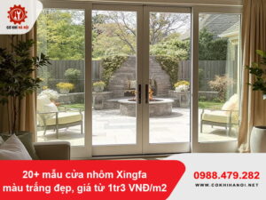 20+ mẫu cửa nhôm Xingfa màu trắng đẹp, giá từ 1tr3 VNĐ/m2