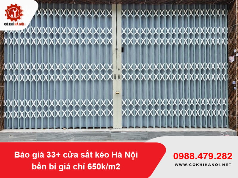 Báo giá 33+ cửa sắt kéo Hà Nội bền bỉ giá chỉ 650k/m2