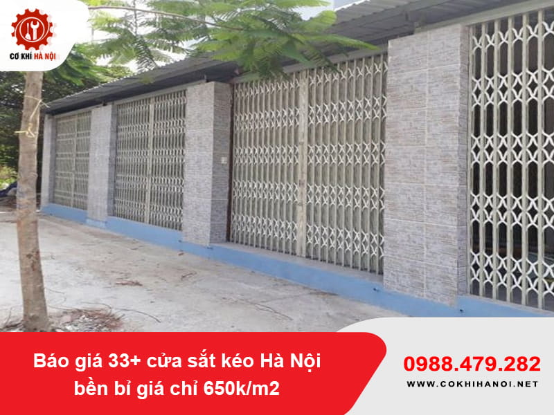 Báo giá 33+ cửa sắt kéo Hà Nội bền bỉ giá chỉ 650k/m2