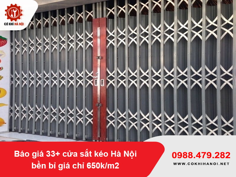 Báo giá 33+ cửa sắt kéo Hà Nội bền bỉ giá chỉ 650k/m2