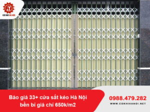 Báo giá 33+ cửa sắt kéo Hà Nội bền bỉ giá chỉ 650k/m2