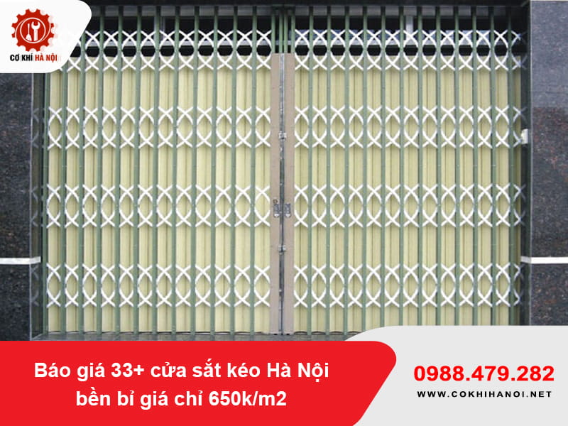 Báo giá 33+ cửa sắt kéo Hà Nội bền bỉ giá chỉ 650k/m2