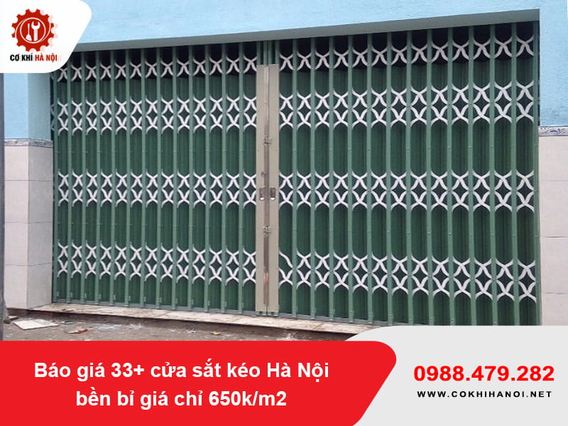 Báo giá 33+ cửa sắt kéo Hà Nội bền bỉ giá chỉ 650k/m2