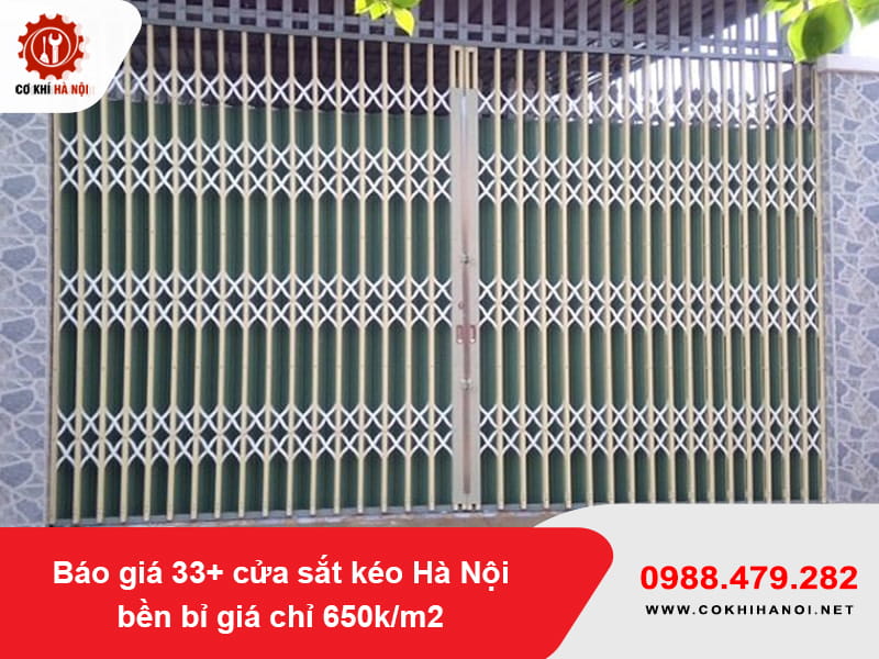 Báo giá 33+ cửa sắt kéo Hà Nội bền bỉ giá chỉ 650k/m2