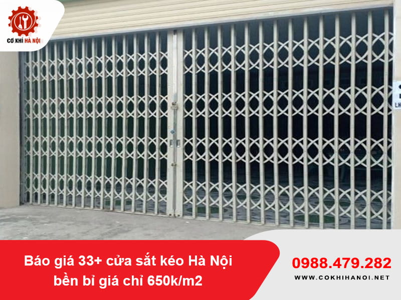 Báo giá 33+ cửa sắt kéo Hà Nội bền bỉ giá chỉ 650k/m2