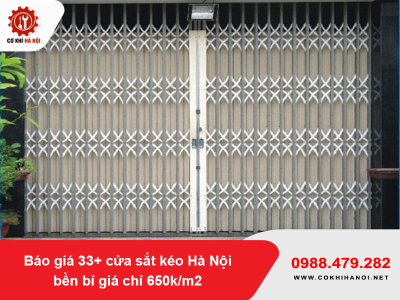 Báo giá 33+ cửa sắt kéo Hà Nội bền bỉ giá chỉ 650k/m2