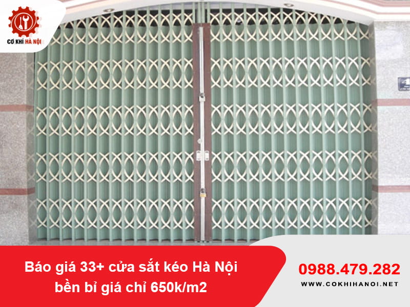Báo giá 33+ cửa sắt kéo Hà Nội bền bỉ giá chỉ 650k/m2