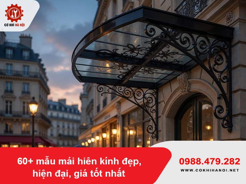 60+ mẫu mái hiên kính đẹp, hiện đại, giá tốt nhất 2026