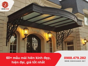 60+ mẫu mái hiên kính đẹp, hiện đại, giá tốt nhất 2026