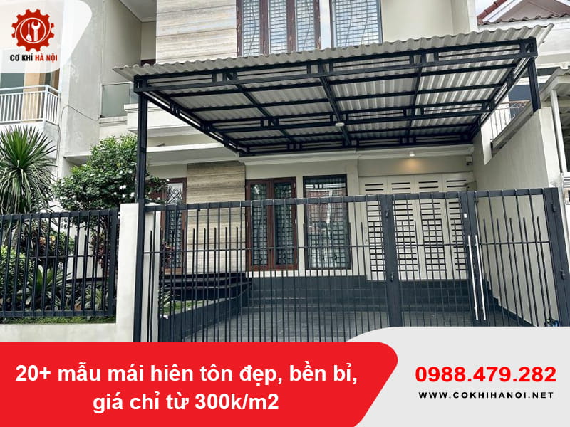 20+ mẫu mái hiên tôn đẹp,  bền bỉ, giá chỉ từ 300k/m2