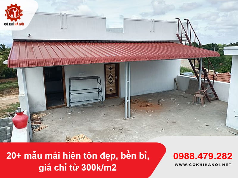 20+ mẫu mái hiên tôn đẹp,  bền bỉ, giá chỉ từ 300k/m2