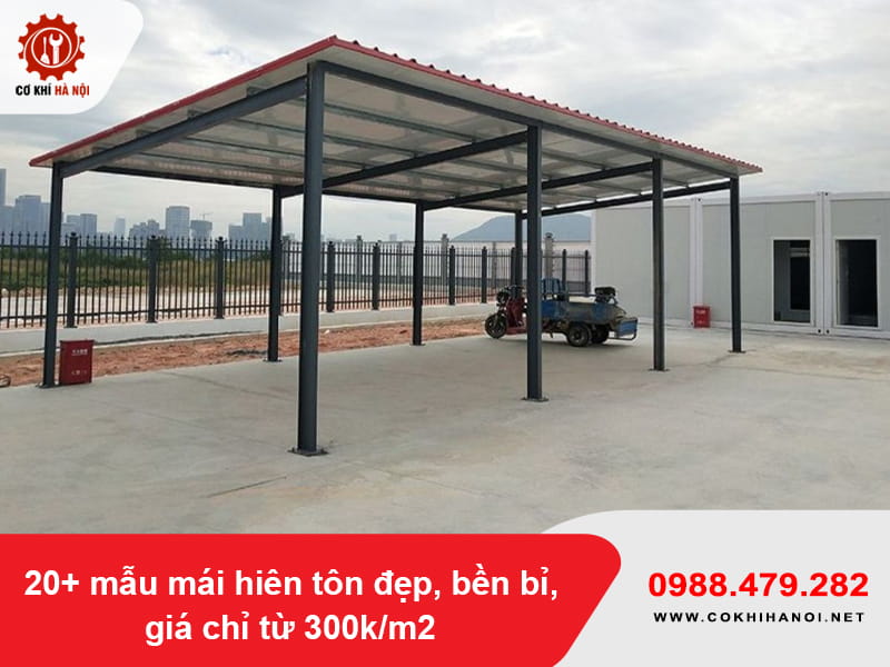 20+ mẫu mái hiên tôn đẹp,  bền bỉ, giá chỉ từ 300k/m2