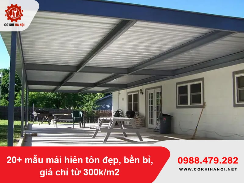20+ mẫu mái hiên tôn đẹp,  bền bỉ, giá chỉ từ 300k/m2