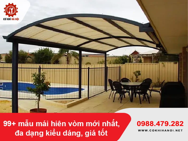 99+ mẫu mái hiên vòm mới nhất, đa dạng kiểu dáng, giá tốt