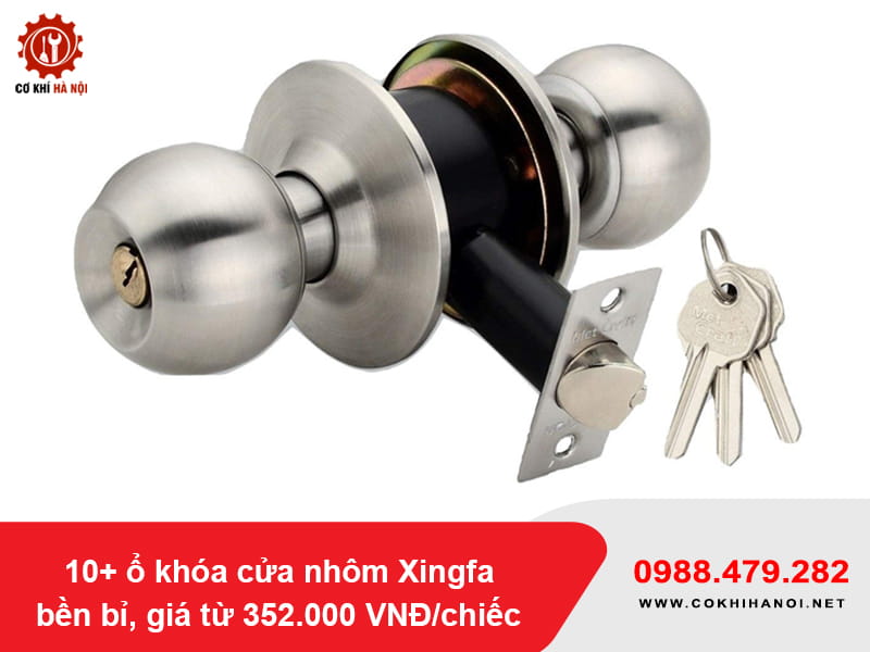 Ổ khóa cửa nhôm tròn