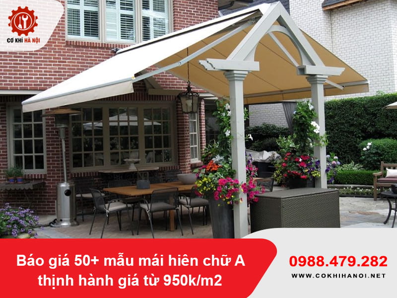 Báo giá 50+ mẫu mái hiên chữ A thịnh hành giá từ 950k/m2