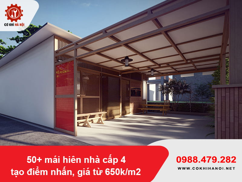 50+ mái hiên nhà cấp 4 tạo điểm nhấn, giá từ 650k/m2