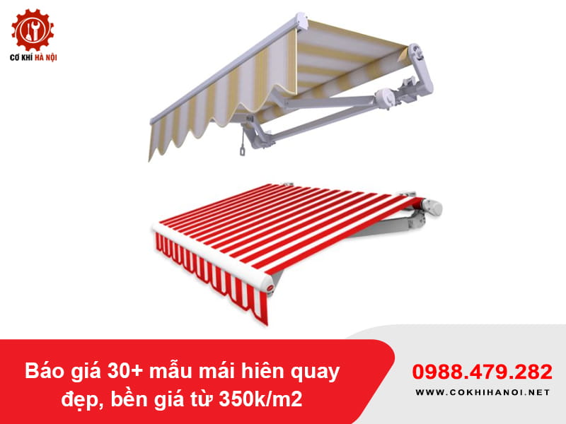Báo giá 30+ mẫu mái hiên quay đẹp, bền giá từ 350k/m2